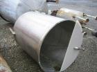 Used-Sani Tank Approximately 300 Gallon Stainless Steel Tank. 3'6" diameter x 4' straight side with open top and flat slopin...
