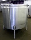 Used Tank, Approximately 450 Gallons, 304 Stainless Steel, Vertical. Approximately 57
