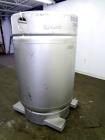 Used Sharpsville Container Pressure Tank, 1250 Liter (330 Gallon) Capacity, 304 Stainless Steel, Vertical. Approximately 44-7/8