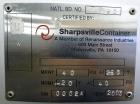 Used Sharpsville Container Pressure Tank, 1250 Liter (330 Gallon) Capacity, 304 Stainless Steel, Vertical. Approximately 44-7/8