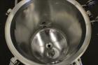Used Stainless Fabrication Pressure Tank, 22.5 Gallon (85 Liter), 316L Stainless Steel, Vertical. 18
