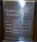 Used Stainless Concepts Balance Tank, 200 Gallon, 316 Stainless Steel, Vertical. Approximate 50