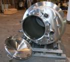 Used Stainless Fabrication Pressure Tank, 440 Gallon, 316 Stainless Steel, Vertical. 42