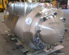 Used Stainless Fabrication Pressure Tank, 440 Gallon, 316 Stainless Steel, Vertical. 42