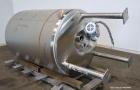 Used Stainless Fabrication Pressure Tank, 440 Gallon, 316 Stainless Steel, Vertical. 42