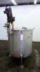 Used Stainless Fabrication Tank, 150 Gallon, 304 Stainless Steel, Vertical. Approximate 38