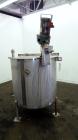 Used Stainless Fabrication Tank, 150 Gallon, 304 Stainless Steel, Vertical. Approximate 38