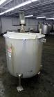 Used Stainless Fabrication Tank, 150 Gallon, 304 Stainless Steel, Vertical. Approximate 38