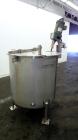 Used Stainless Fabrication Tank, 150 Gallon, 304 Stainless Steel, Vertical. Approximate 38