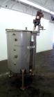 Used Stainless Fabrication Tank, 250 Gallon, 304 Stainless Steel, Vertical. Approximate 38