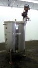 Used Stainless Fabrication Tank, 250 Gallon, 304 Stainless Steel, Vertical. Approximate 38