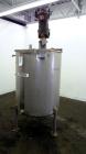Used Stainless Fabrication Tank, 250 Gallon, 304 Stainless Steel, Vertical. Approximate 38
