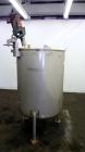 Used Stainless Fabrication Tank, 250 Gallon, 304 Stainless Steel, Vertical. Approximate 38