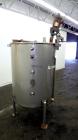 Used Stainless Fabrication Tank, 250 Gallon, 304 Stainless Steel, Vertical. Approximate 38