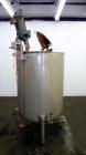 Used Stainless Fabrication Tank, 250 Gallon, 304 Stainless Steel, Vertical. Approximate 38