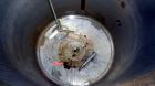 Used Stainless Fabrication Tank, 250 Gallon, 304 Stainless Steel, Vertical. Approximate 38