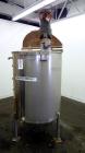 Used- Stainless Fabrication Tank, 250 Gallon, 304 Stainless Steel, Vertical. Approximate 38