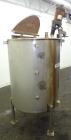 Used- Stainless Fabrication Tank, 250 Gallon, 304 Stainless Steel, Vertical. Approximate 38