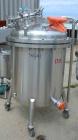 Used Stainless Fabrication Pressure Tank, 200 Gallon, 316 Stainless Steel, Vertical. 36