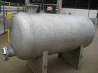 Used Steel Pro Pressure Tank, 300 Gallon, 316L Stainless Steel, Horizontal.  Internal rated 50 psi at 450 degrees F.  Built 2009, serial #18838, National Board #1452.