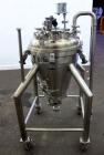 Used- 50 Liter Stainless Steel T&C Stainless Coned Pressure Tank