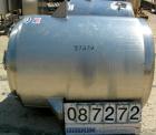 USED: T&C stainless pressure tank, 1000 liter (264 gallon), 316L stainless steel, vertical. 40