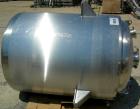 USED: T&C stainless pressure tank, 1000 liter (264 gallon), 316L stainless steel, vertical. 40