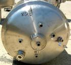 USED: T&C stainless pressure tank, 1000 liter (264 gallon), 316L stainless steel, vertical. 40