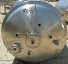 USED: T&C stainless pressure tank, 1000 liter (264 gallon), 316L stainless steel, vertical. 40