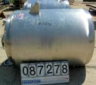 USED: T&C stainless pressure tank, 1000 liter (264 gallon), 316L stainless steel, vertical. 40