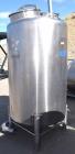 Used Stainless Steel Tank, Approximate 400 Gallon, Vertical.