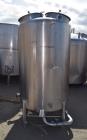 Used- Stainless Steel Tank, Approximate 400 Gallon, Vertical.