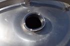 Used Stainless Steel Tank, Approximate 400 Gallon, Vertical.