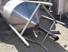 Used Tank, Approximate 450 Gallon, Stainless Steel, Vertical.