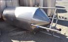 Used- Tank, Approximate 450 Gallon, Stainless Steel, Vertical.