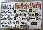 Used Thibs Machine & Welding Tank, 438 Gallon, 316 Stainless Steel, Vertical. Approximate 42
