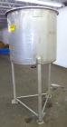Used United Utensils Tank, 150 Gallon, Model VT-150, 304 Stainless Steel, Vertical. Approximate 38
