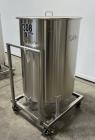 Used- Stainless Steel Tank, Approximate 140 Gallon, Vertical. Approximate 32