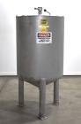 Used Stainless Steel Jacketed Tank, Approximate 150 Gallon, Stainless Steel, Vertical. Approximate 32