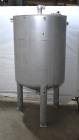 Used Stainless Steel Jacketed Tank, Approximate 150 Gallon, Stainless Steel, Vertical. Approximate 32