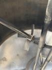 Used Stainless Steel Approximate 350 Gallon Mix Tank, Vertical. Approximate 46