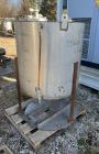Used 150 Gallon Vertical Stainless Steel Tank | 304 SS | Baffled | Cone Bottom | 36