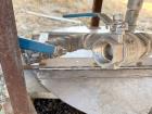 Used 150 Gallon Vertical Stainless Steel Tank | 304 SS | Baffled | Cone Bottom | 36