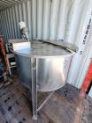 Used 200 Gallon Stainless Steel Vertical Mix Tank – Propeller Agitated, Leg Moun