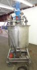 Used Val-Fab Tank, 150 Gallon, 316L Stainless Steel, Vertical. 36” Diameter x 31” straight side, flat bolt on top, dished bottom. Top entering Cheminner agitator with mechanical seal. Approximate 1” ...