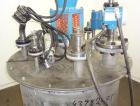 Used Val-Fab Tank, 150 Gallon, 316L Stainless Steel, Vertical. 36” Diameter x 31” straight side, flat bolt on top, dished bottom. Top entering Cheminner agitator with mechanical seal. Approximate 1” ...
