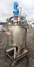 Used Val-Fab Tank, 150 Gallon, 316L Stainless Steel, Vertical. 36” Diameter x 31” straight side, flat bolt on top, dished bottom. Top entering Cheminner agitator with mechanical seal. Approximate 1” ...