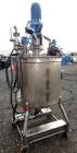 Used Val-Fab Tank, 150 Gallon, 316L Stainless Steel, Vertical. 36” Diameter x 31” straight side, flat bolt on top, dished bottom. Top entering Cheminner agitator with mechanical seal. Approximate 1” ...