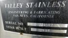 Used Valley Stainless Tank, Approximate 125 Gallons, 304 Stainless Steel, Verti