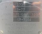 Used Walker Stainless Tank, 120 Gallon, Model SP-7144, 316L Stainless Steel. 50